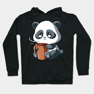 Cute Panda Addict Coffee Hoodie